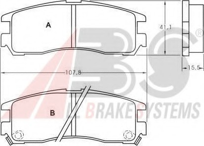 36690 ABS Колодка гальм. MITSUBISHI GALANT/PININ/SPACEWAGON задн. (пр-во ABS)