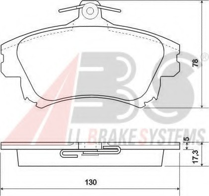 37020 ABS Колодка гальм. MITSUBISHI/VOLVO CARISMA/S40/V40 передн. (пр-во ABS)