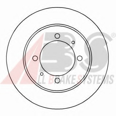 16591 ABS Диск гальмівний MITSUBISHI/VOLVO CARISMA/S40/V40 задн. (пр-во ABS)