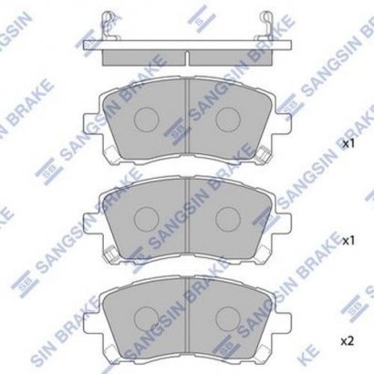 SP1225 Hi-Q (SANGSIN BRAKE) Колодка торм. SUBARU FORESTER, LEGACY -00 передн. (пр-во SANGSIN)