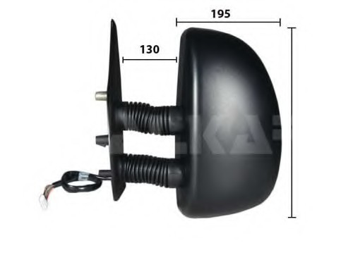 9257961 ALKAR Дзеркало прав. ручн. регул., опукле (довге кріплення) 99- ALKAR