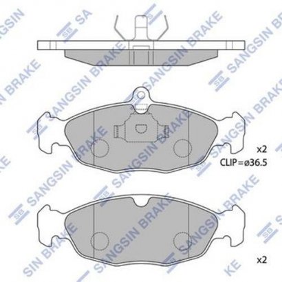 SP1220 Hi-Q (SANGSIN BRAKE) Колодка гальм. DAEWOO LANOS (KLAT), NEXIA передн. (пр-во SANGSIN)