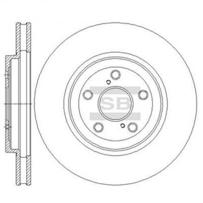 SD4033 Hi-Q (SANGSIN BRAKE) Диск гальмівний TOYOTA LEXUS RX300, 350, 400, 450 (пр-во SANGSIN)