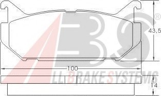 36796 ABS Колодка торм. FORD/MAZDA PROBE/626/MX6/XEDOS 6 задн. (пр-во ABS)