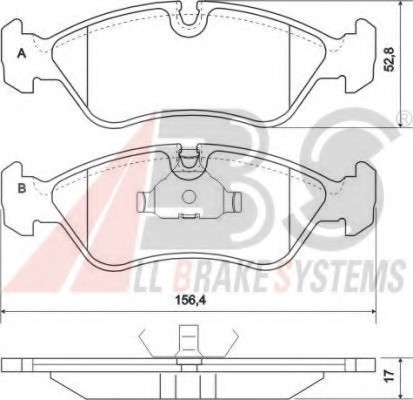 36667 ABS Колодка гальм. DAEWOO/OPEL LANOS/ASTRA/VECTRA передн. (пр-во ABS)