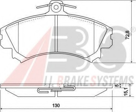 36919 ABS Колодка гальм. MITSUBISHI/VOLVO SPACE/S40/V40 передн. (пр-во ABS)