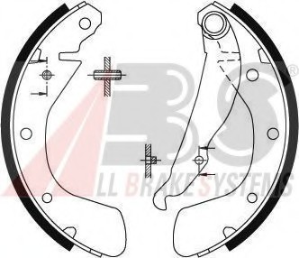 8884 ABS Колодка торм. барабан. OPEL ASTRA/CORSA/TIGRA задн. (пр-во ABS)