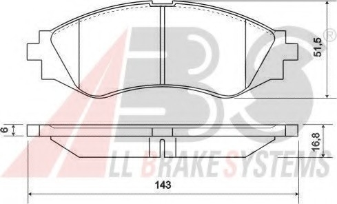 37055 ABS Колодка гальм. DAEWOO LANOS 1.6 16V, NUBIRA, передн. (пр-во ABS)