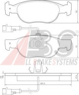 36892 ABS Колодка гальм. FIAT/LANCIA BRAVA/BRAVO/DELTA передн. (пр-во ABS)