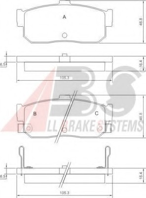 36742 ABS Колодка гальм. NISSAN ALMERA/PRIMERA/MAXIMA QX задн. (пр-во ABS)