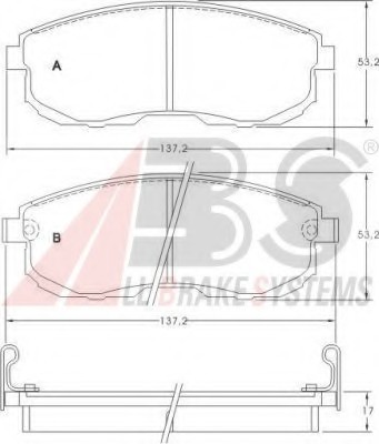 36691 ABS Колодка гальм. NISSAN MAXIMA/MAXIMA QX 89-00 передн. (пр-во ABS)