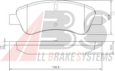 37272 ABS Колодка гальм. CITROEN/PEUGEOT XSARA/307/206 передн. (пр-во ABS)