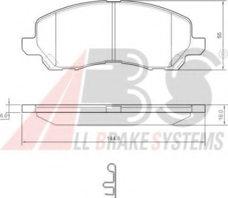 37202 ABS Колодка гальм. MITSUBISHI GALANT/SPACERUNNER передн. (пр-во ABS)