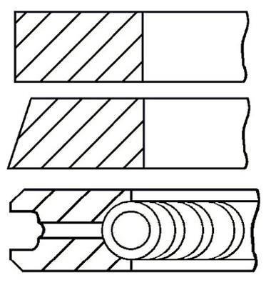 08-138408-00 GOETZE Кольца поршневые FIAT 71.4 (1.2/1.2/2.5) 1.2 16V (пр-во GOETZE)