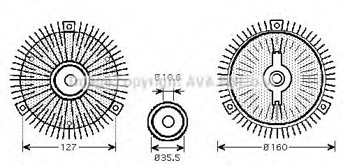 Фото ms sprinter 02/95-05/0 муфта вентилятора системы охлаждения ava MS C412 AVA COOLING MS C412 AVA COOLING MS Sprinter 02/95-05/0 Муфта вентилятора системы охлаждения AVA