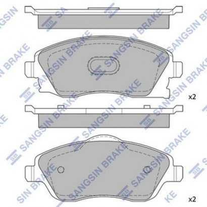 SP1745 Hi-Q (SANGSIN BRAKE) Колодка торм. OPEL MERIVA 03-08 (D1176) передн. (пр-во SANGSIN)