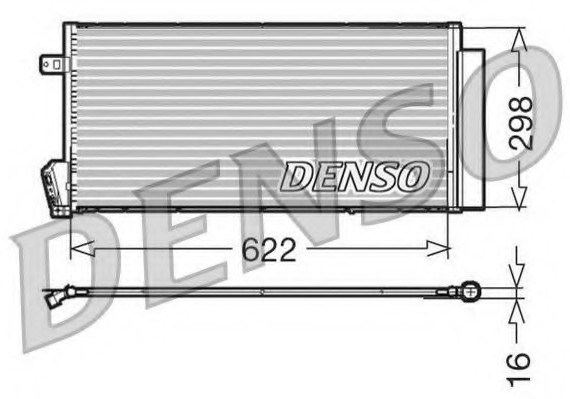 DCN09018 DENSO (Япония) Радиатор кондиционера Doblo 1.3-1.6-2.0JTD 2010- DCN09018 DENSO