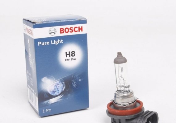 1 987 302 081 BOSCH Лампа накаливания H8 12V 35W PGJ19-1 PURE LIGHT (пр-во Bosch)