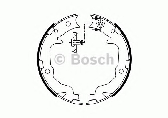 0 986 487 766 BOSCH Комплект тормозных колодок, стояночная тормозная система BOSCH