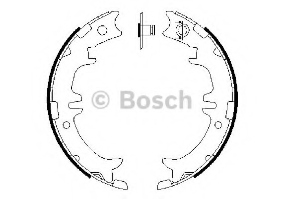 0 986 487 615 BOSCH Комплект тормозных колодок, стояночная тормозная система BOSCH