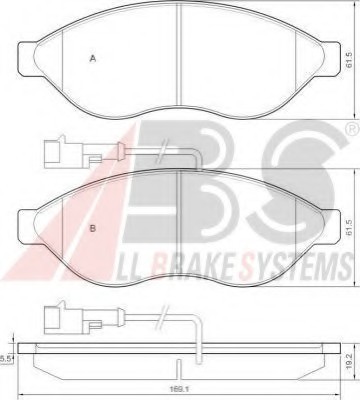 37577 ABS Колодка торм. CITROEN/PEUGEOT JUMPER/BOXER передн. (пр-во ABS)