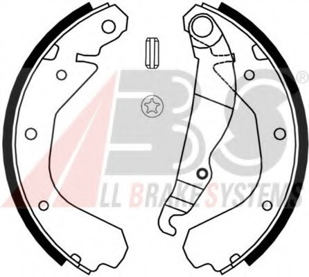 8809 ABS Колодка торм. барабан. OPEL CORSA/KADETT D/E задн. (пр-во ABS)