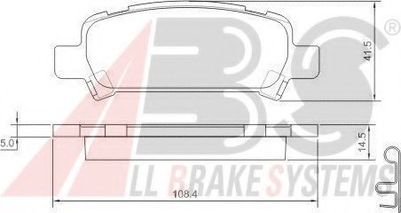 37164 ABS Колодка гальм. SUBARU IMPREZA/LEGACY/FORESTER задн. (пр-во ABS)