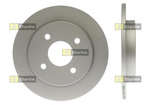 PB 1276C Starline Диск гальмівний пофарбований (антикорозійна обробка) STARLINE