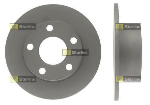 PB 1067C Starline Диск гальмівний пофарбований (антикорозійна обробка) STARLINE