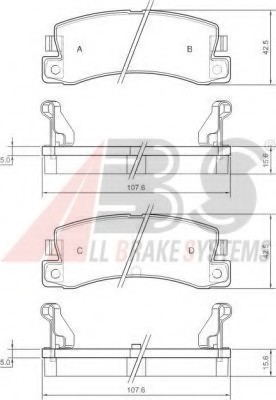 36604 ABS Гальмівні колодки зад. Avensis/Corolla/Camry/Corona/Celica/Carina/RX/ES 87-07