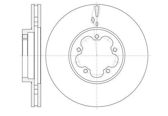 61460.10 Remsa Диск тормозной FORD TRANSIT 2.3 16V 06- передн. (пр-во REMSA)