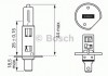 1 987 302 015 BOSCH Лампа накаливания H1 12V 55W P14,5s XENON BLUE (пр-во Bosch) (фото 6)