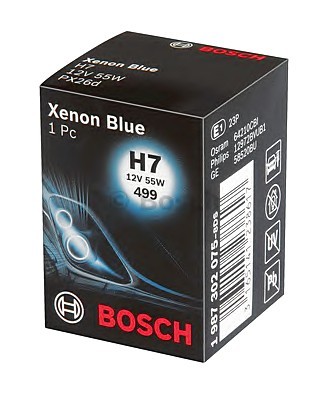 1 987 302 075 BOSCH Лампа розжарювання H7 12V 55W PX26d Xenon Blue (вир-во Bosch)