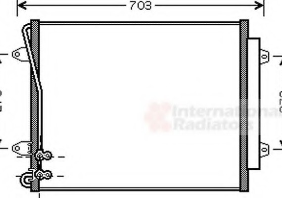 58005226 Van Wezel Конденсатор кондиционера VOLKSWAGEN PASSAT (пр-во Van Wezel)