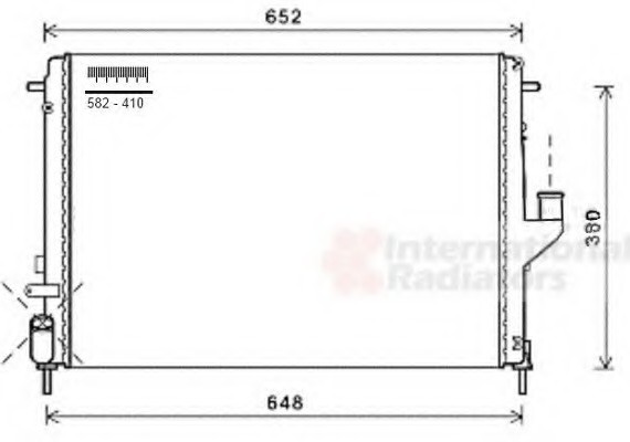 43002478 Van Wezel Радиатор охлаждения DUSTER/LOGAN/SANDERO +AC(пр-во Van Wezel)