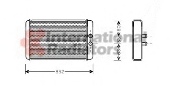 17006265 Van Wezel Радиатор отопителя DUCATO2/BOXER/JUMP MT 99-(пр-во Van Wezel)