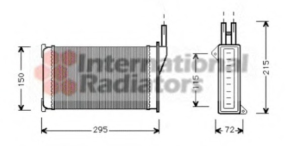 18006098 Van Wezel Радиатор отопителя ESCORT 5-6/SCORPIO/SIERRA(пр-во Van Wezel)
