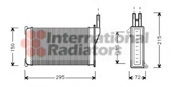 18006098 Van Wezel Радіатор обігрівача ESCORT 5-6/SCORPIO/SIERRA(пр-во Van Wezel)
