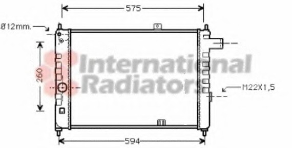 37002055 Van Wezel Радиатор охлаждения ASCONA C/KAD D MT 81-88(пр-во Van Wezel)