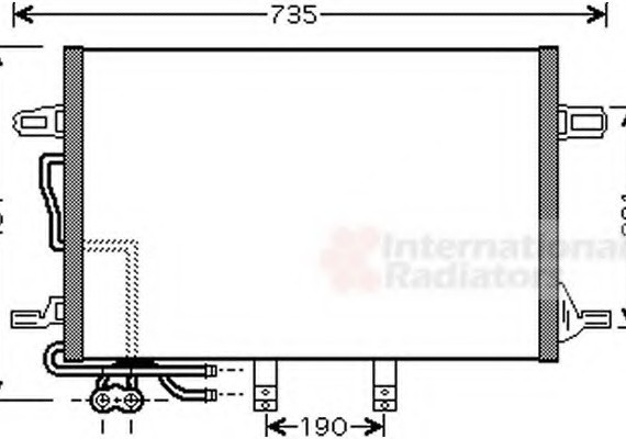 30005307 Van Wezel Конденсор кондиционера MBW211 E200>500 02- MT/AT (Van Wezel)