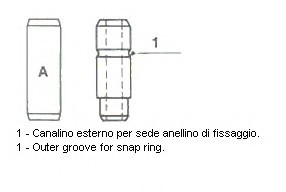 01-1993 METELLI (Италия) Напрямна клапана IN/EX FORD TRANSIT 2,5D (пр-во Metelli)