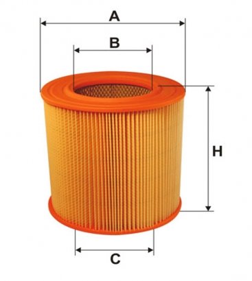 WA6460 WIX-FILTRON Фільтр повітряний MAZDA 626D WA6460/AR283 (пр-во WIX-Filtron)