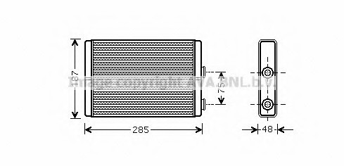 FT 6325 AVA COOLING Радиатор отопления PE EXPERT 07- [OE 9464420380/6448K8 ] AVA