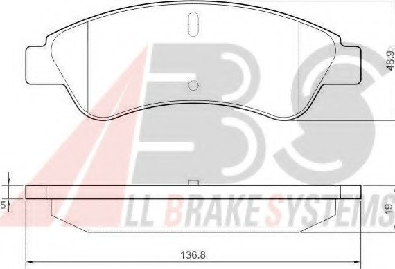 37578 ABS Колодка гальм. CITROEN/PEUGEOT JUMPER/BOXER задн. (пр-во ABS)