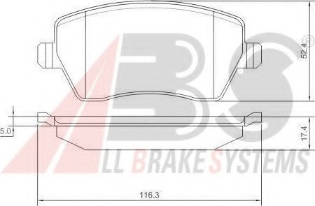 37395 ABS Колодка гальм. NISSAN/RENAULT MICRA/MODUS передн. (пр-во ABS)