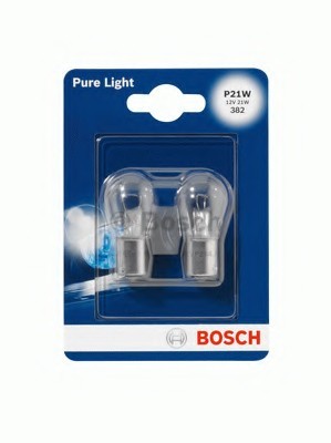 1 987 301 017 BOSCH Лампа накаливания P21W 12V 21W (блистер 2 шт.) (пр-во Bosch)