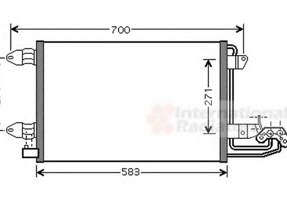 58005209 Van Wezel Конденсор кондиционера GOLF5/A3/LEON/SUPERB/EOS (Van Wezel)