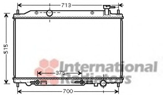 13002295 Van Wezel Радиатор охлаждения MURANO 35i AT +-AC 03-(пр-во Van Wezel)