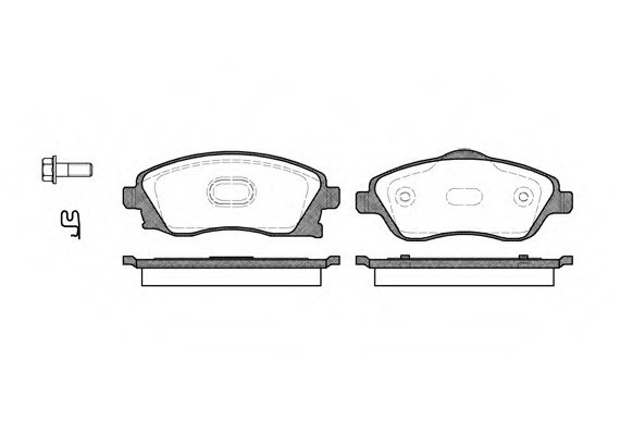 0774.12 Remsa Колодка торм. OPEL CORSA C (F08, F68) передн. (пр-во REMSA)