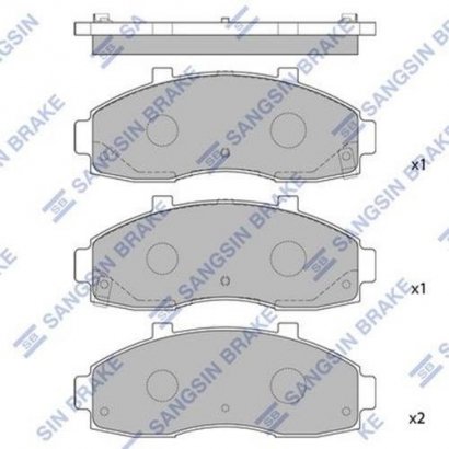 SP1091 Hi-Q (SANGSIN BRAKE) Колодка торм. KIA PREGIO 2.7D 96-98 передн. (пр-во SANGSIN)